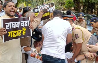 AAP Protests in Mumbai: Members Detained Over MP Merger with BJP