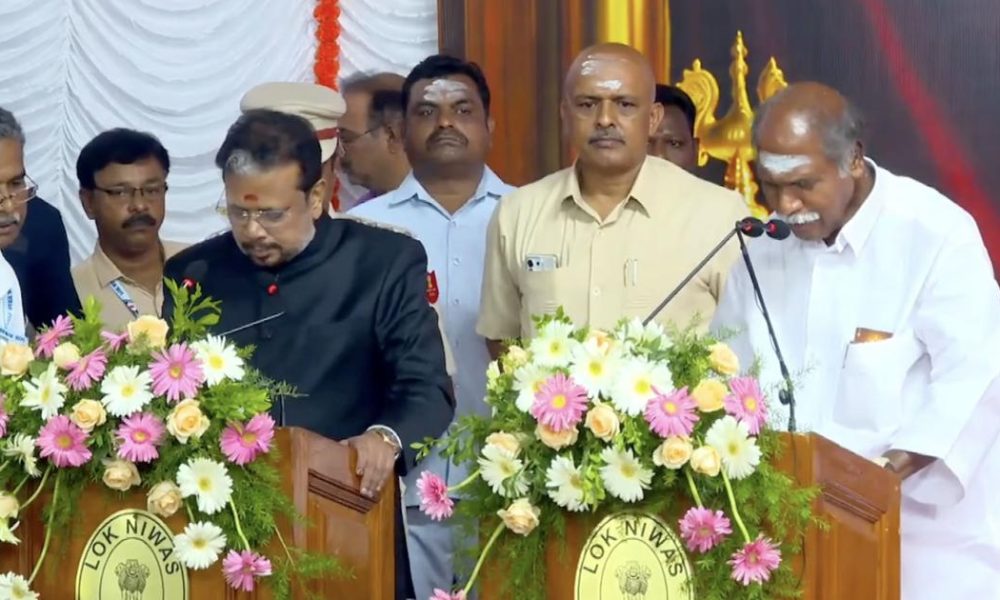 N Rangasamy Sworn in as Chief Minister of Puducherry for Fifth Term