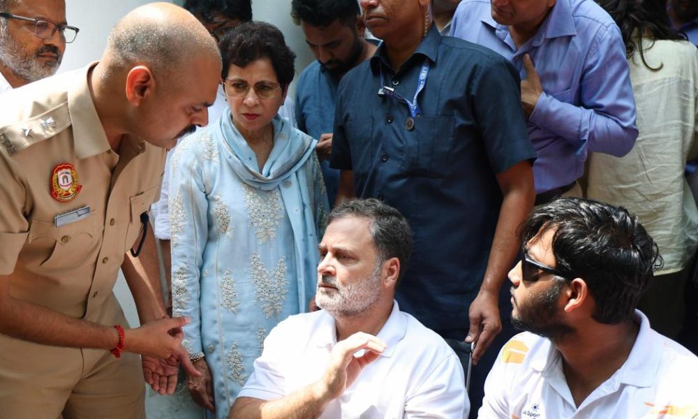 Rahul Gandhi Demands Justice for Pellet Gun Victim in Protest at DCP Office