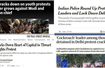 Global Media Spotlight on Protests Against CEC Gyanesh Kumar Amidst Heavy Security in Delhi