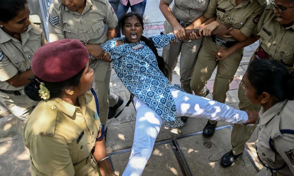 Karnataka Police Detain Protesters Demanding Action Against CEC Amid Controversial Demonstrations
