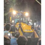 Protests Erupt as Bulldozer Attempts to Remove CPI(M) Book Stall in Jadavpur During Durga Puja